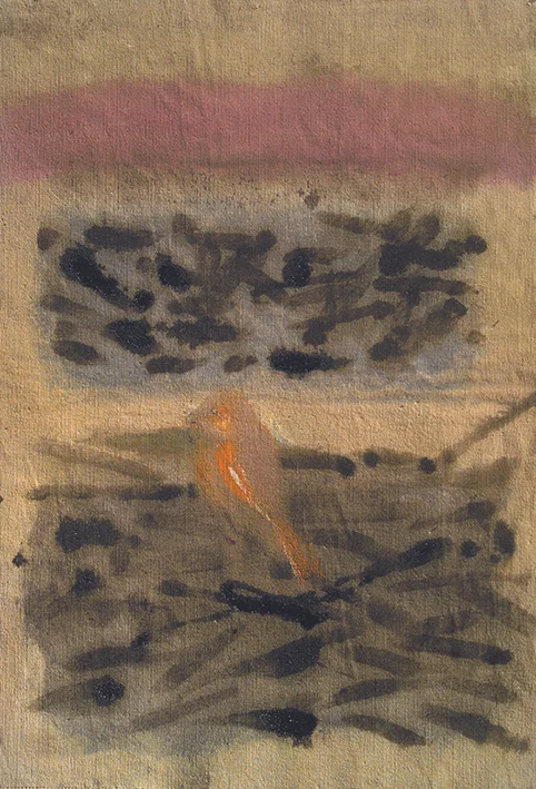 bird - oil on canvas, 25x17cm