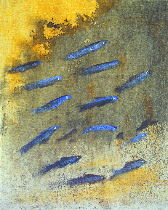 bottom of the sea - oil on canvas, 29x23cm