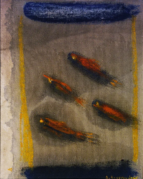 fishes, 2004 - oil on canvas, 29x23cm