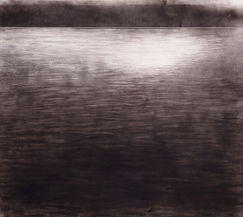 lake - drawing, 120x130cm