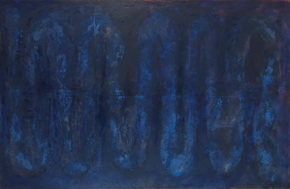 deep blue, 2019 - mixed media on canvas, 200x130cm