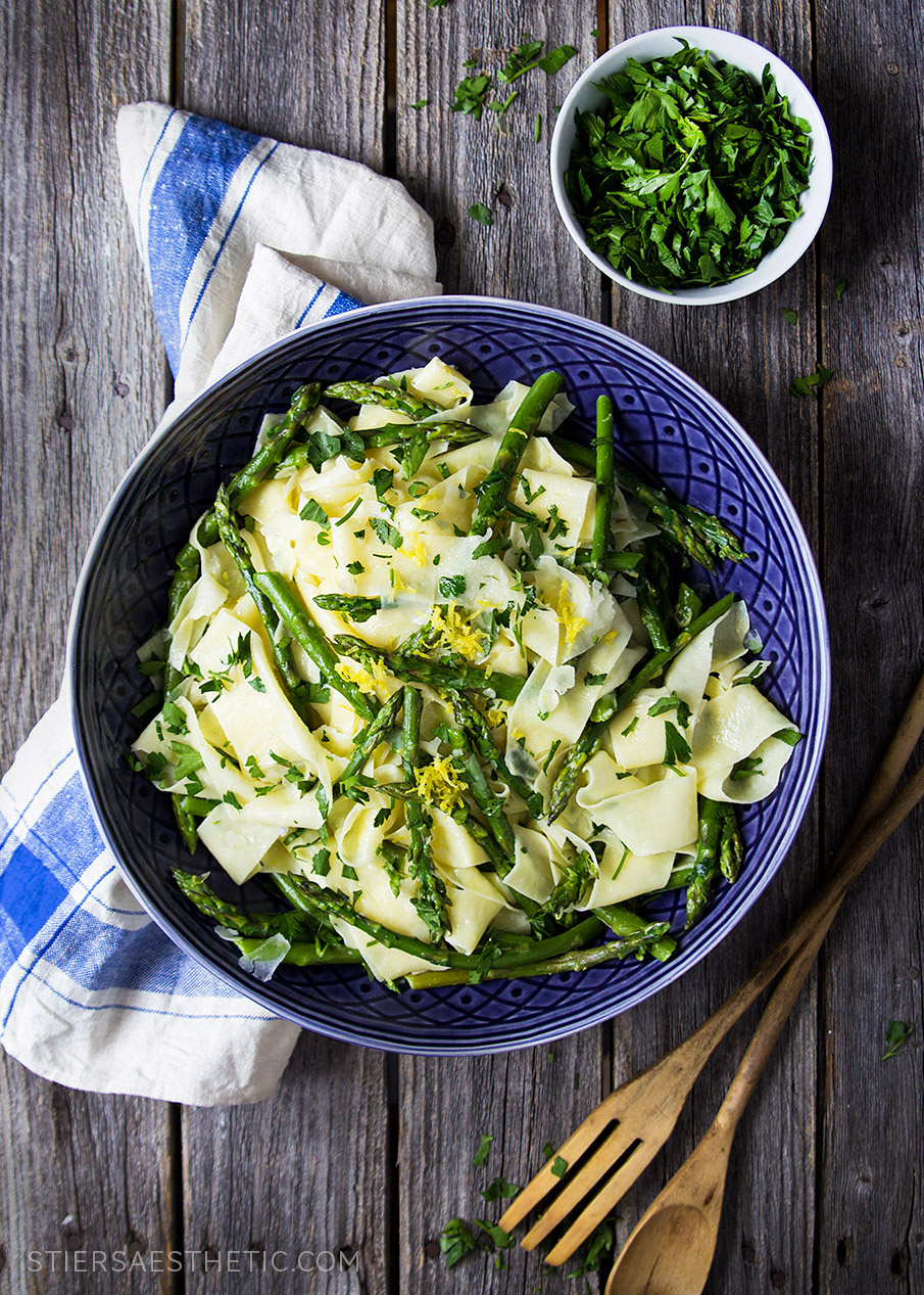 Pappardelle with Asparagus & Cream — Jonathan Stiers
