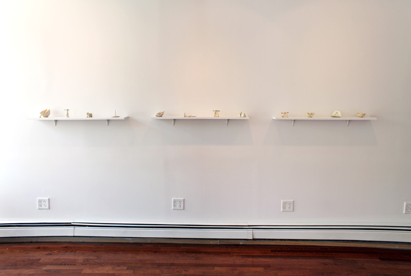  Installation view: Leah Wolff,&nbsp; Desktop Sundials,&nbsp; 2012 