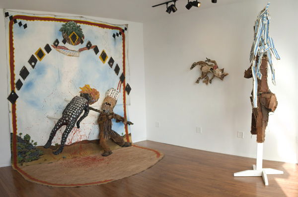 Installation view: Mark Cannariato, On east ease mines and my diamondsss , Peninsula Art Space, Brooklyn, New York, 2013