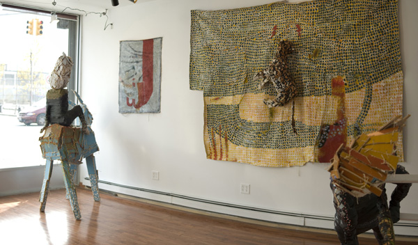 Installation view: Mark Cannariato, On east ease mines and my diamondsss , Peninsula Art Space, Brooklyn, New York, 2013