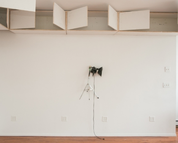  Installation view: Samuel Payne,&nbsp; final lap , Peninsula Art Space, Brooklyn, NY, 2014 
