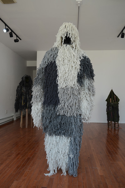 Bunker Ghillie 2013-2014 Wool, walnut, and nylon 77 x 18 x 14 inches MV001