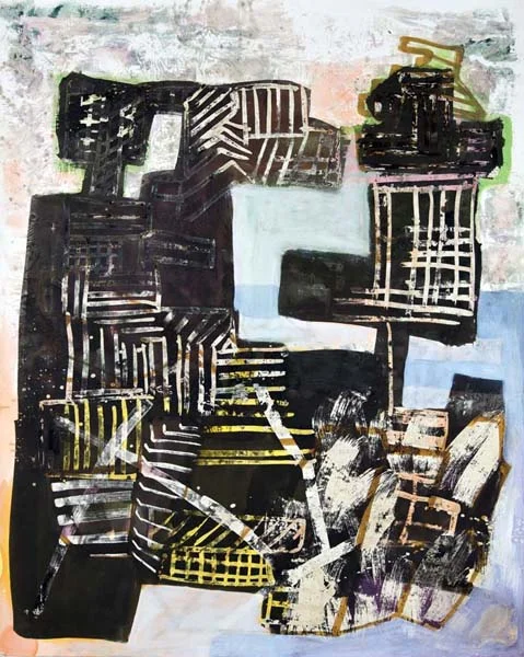  Meg Lipke  Two Methodologies  2014 India ink and fabric dye with beeswax resist on paper 72 x 60 inches ML007 