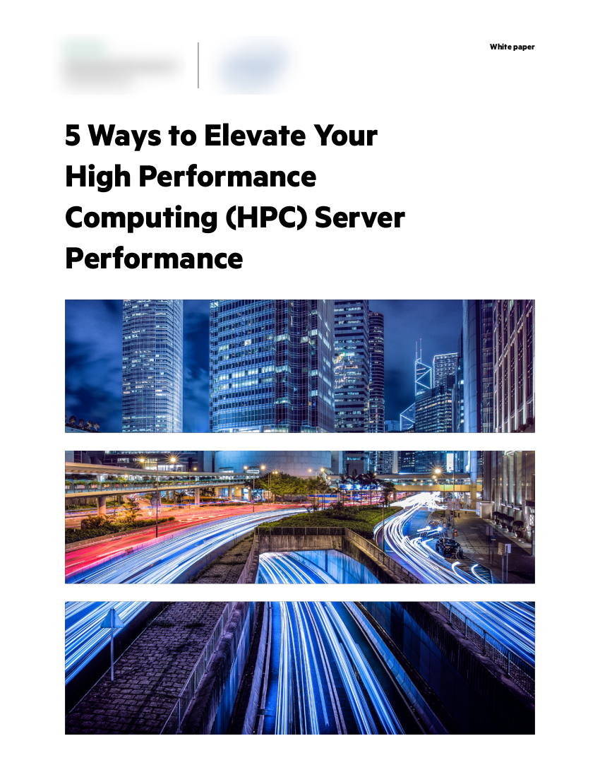 • client: two Fortune 100 computer hardware & software manufacturers • objective: an accessible best-practices white paper for increasing HPC performance • subjects: high performance computing, data center infrastructure, server hardware/software best practices
