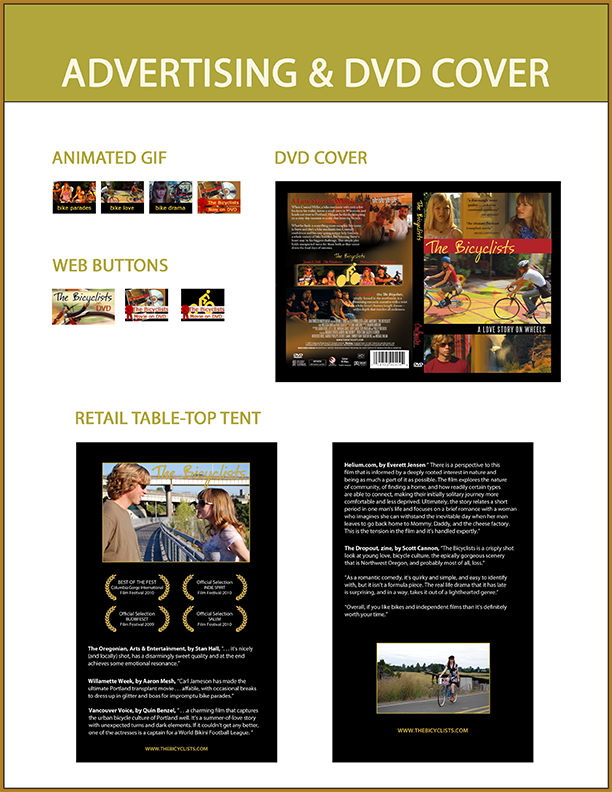 Animated gifs and web buttons were used on websites to advertise the movie, DVD retail display and cover.