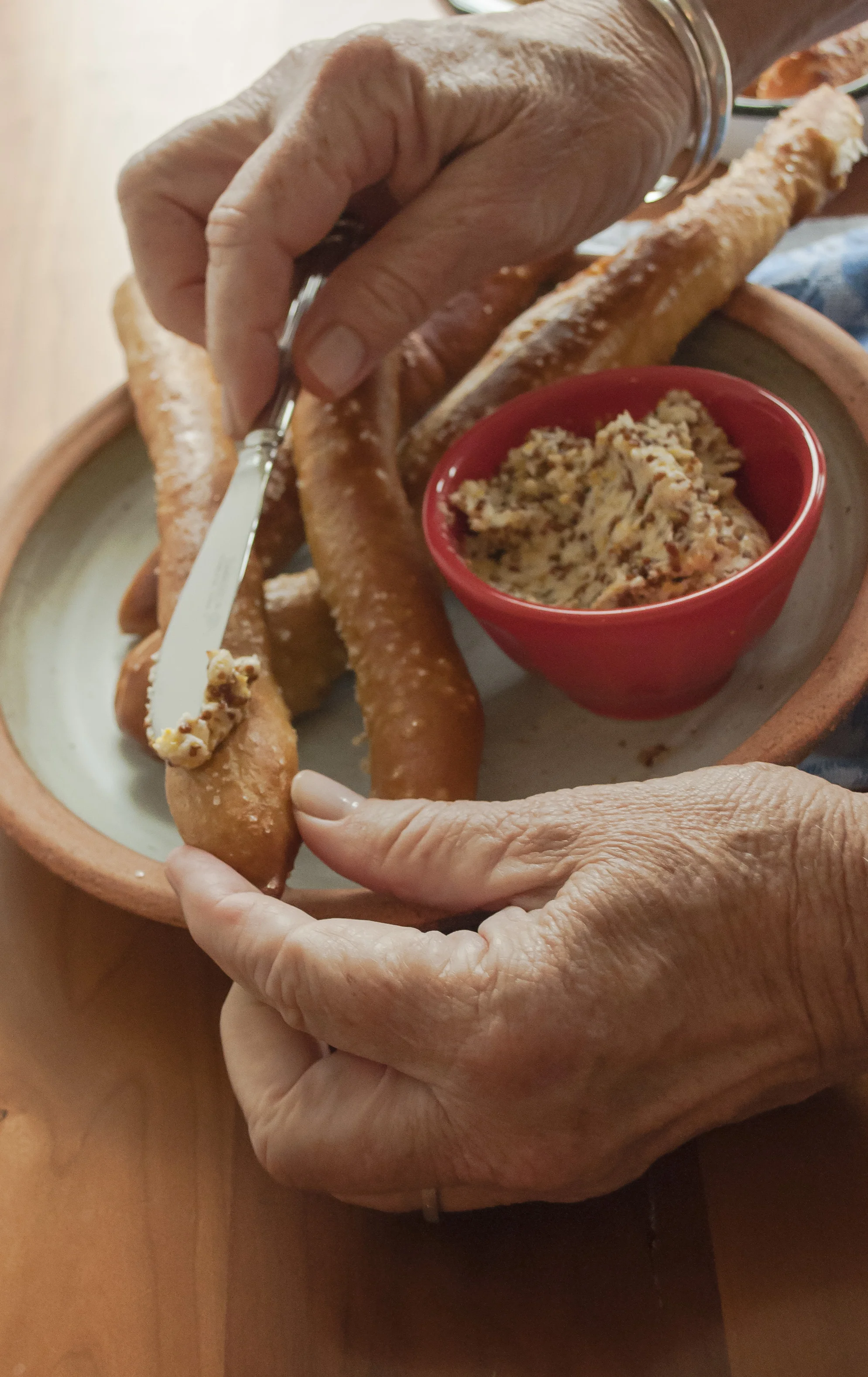Pretzel Breadsticks with Mustard Butter — farmcoast editorial