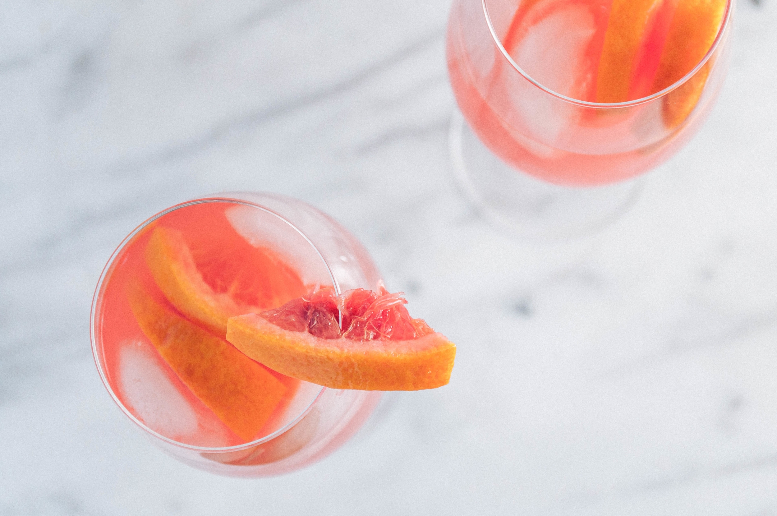 Summerfield Delight | Winter Blood Orange Sangria with White Wine and Rhubarb by AITA