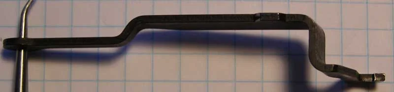 Above. Top view of the front trigger bar.