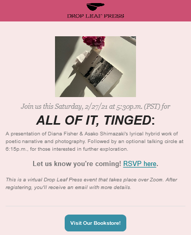 DROP LEAF PRESS / DIGITAL MARKETING COPYWRITER + EVENTS COORDINATOR