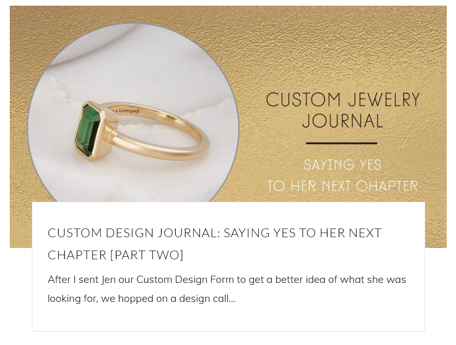 CIELOMAR JEWELRY /CUSTOM JEWELRY JOURNAL / COPYWRITER