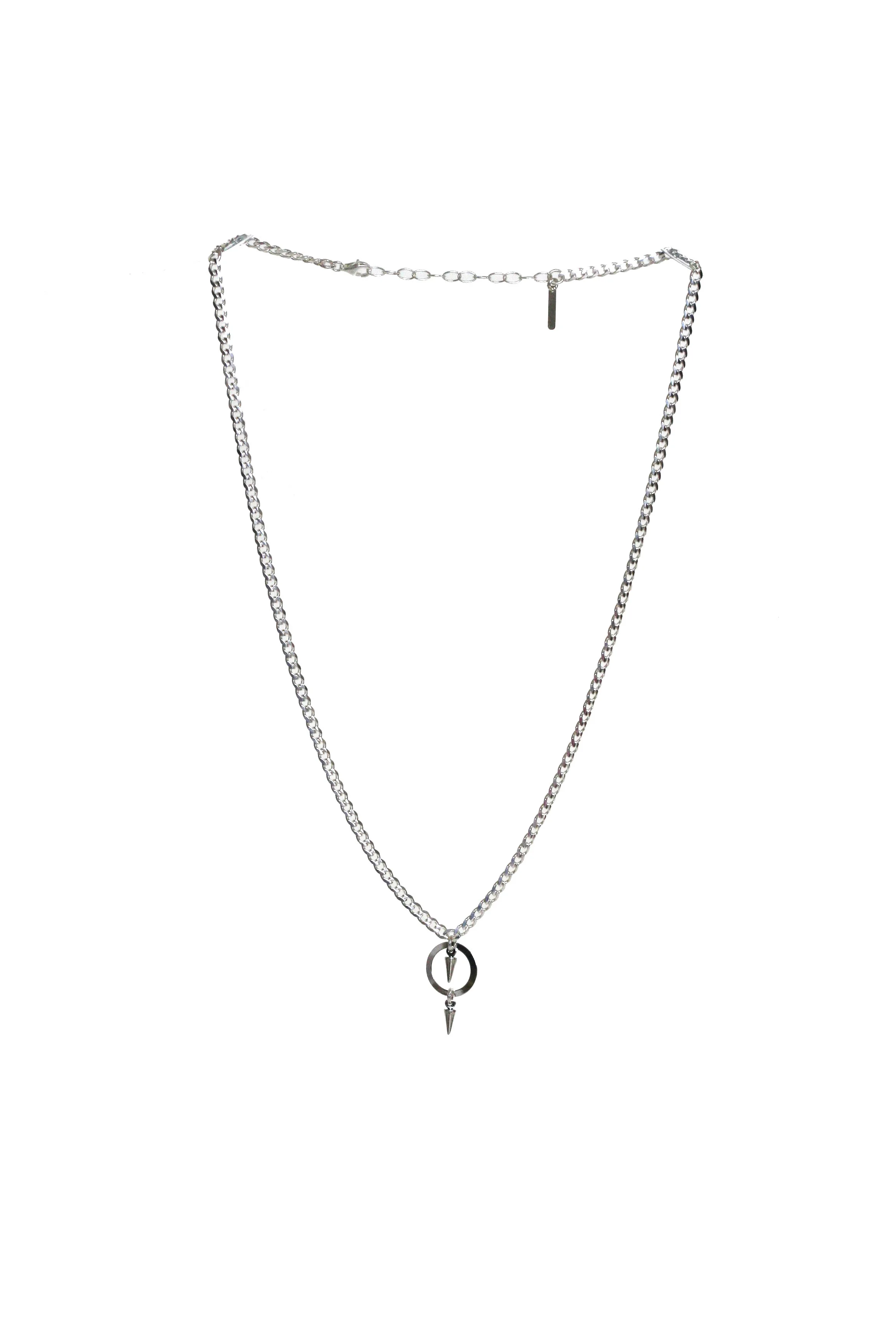 Dolorous Jewelry Minimalistic Silver Spike Necklace
