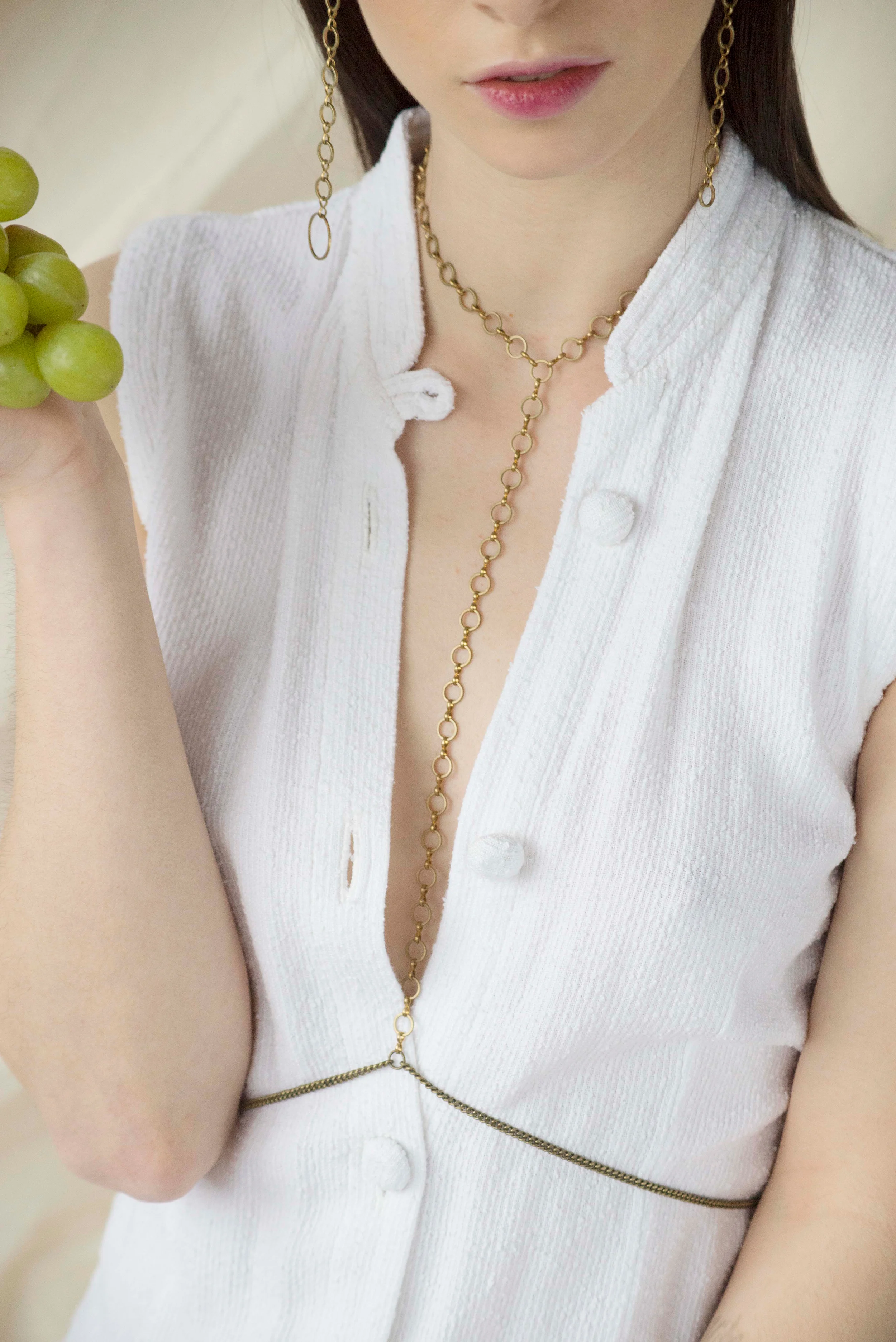 Dolorous Jewelry SS18 Lookbook Brass Choker Necklace Body Chain 8.jpg
