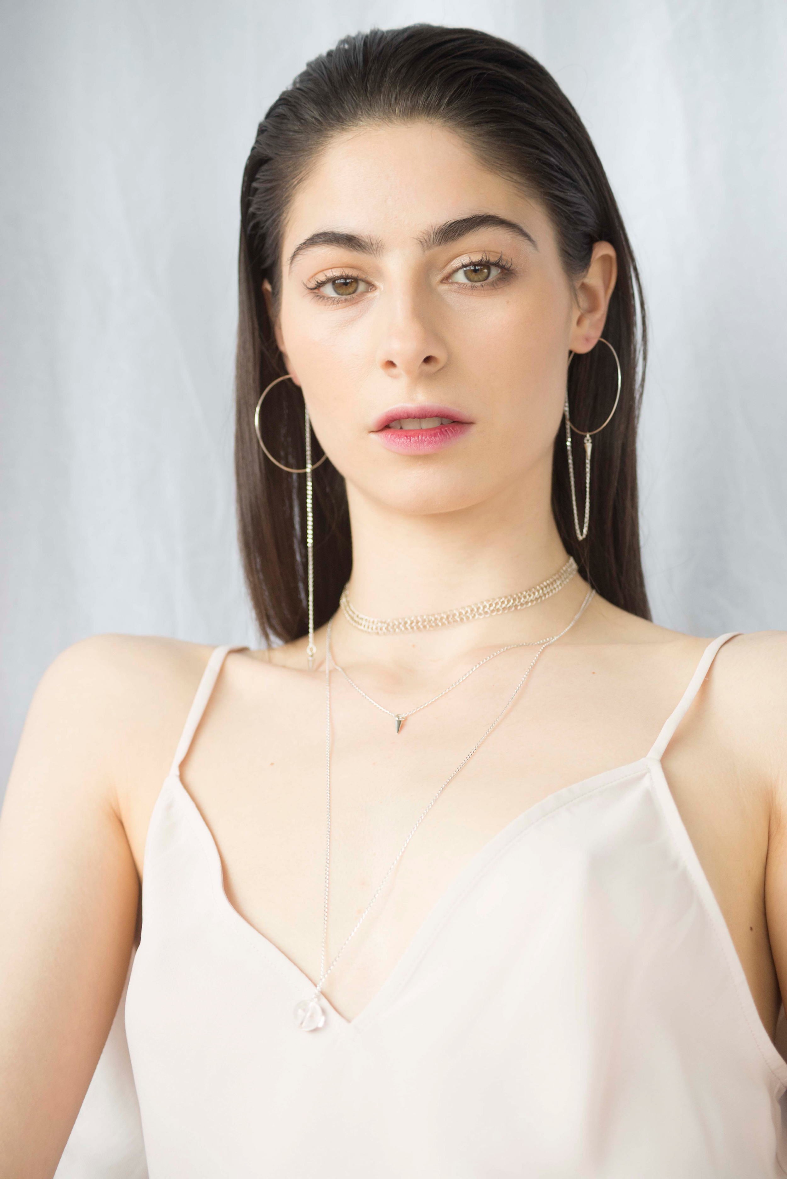 Dolorous Jewelry SS18 Lookbook Silver Necklace Silver Hoop Earrings 11.jpg