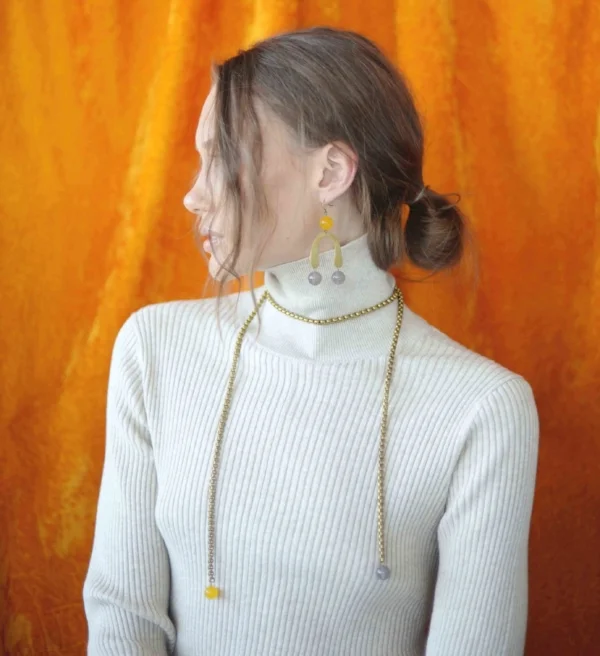 The Idra Statement Earrings are a great way to add a bit of brightness to your winter wardrobe