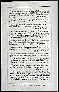 Reverse of Louis Martin's remembrance card; his daughters chose the texts