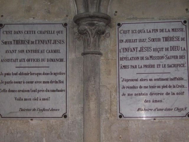 Plaques in the chapel of St. Pierre's Cathedral