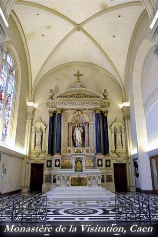The sanctuary of the public chapel of the monastery of the visitation at caen. 
