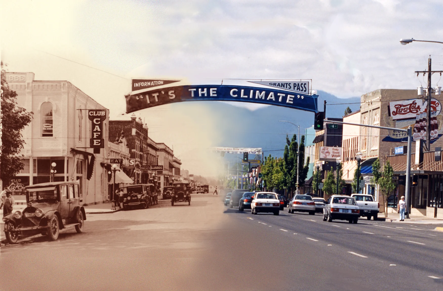 A blended image bonded together the years 1931 and 2000&nbsp;