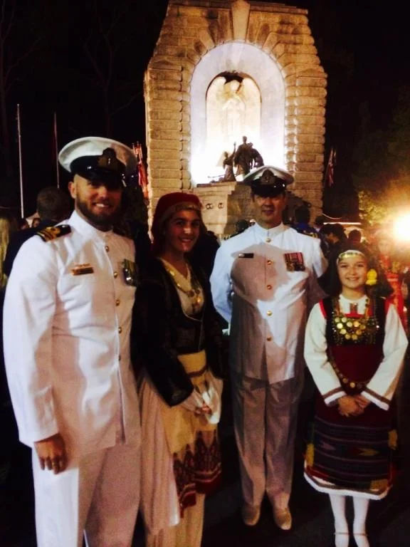 Greek Lyceum of South Australia representing the Greek Community at the ANZAC Eve Youth Vigil