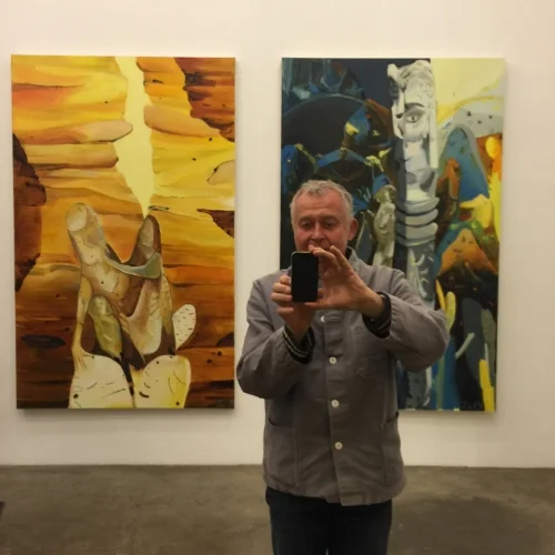 ROGER HERMAN TAKING A PHOTO TO SEND TO HUBERT.