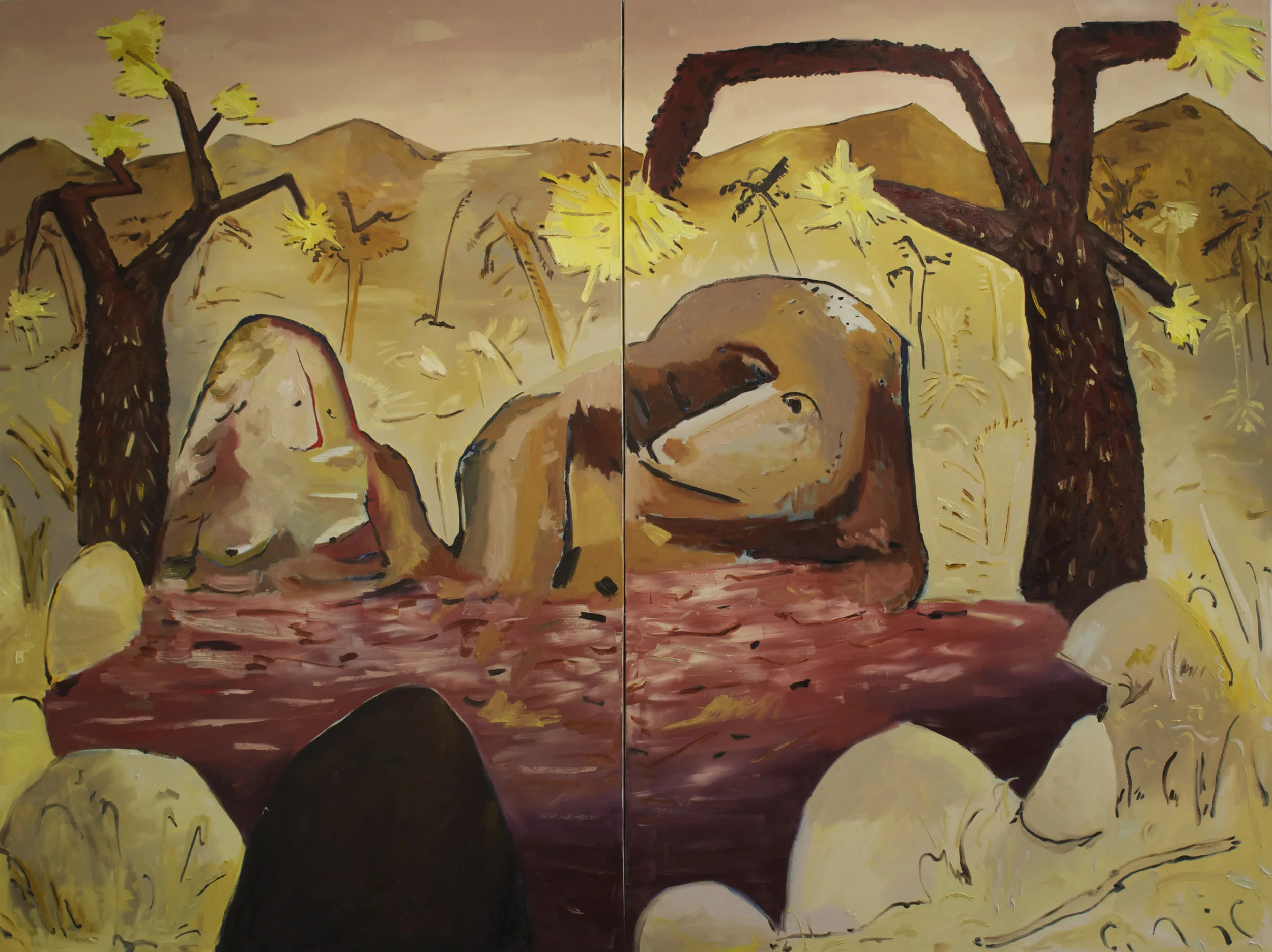 Foothill Drive, oil on canvas, 96x72.