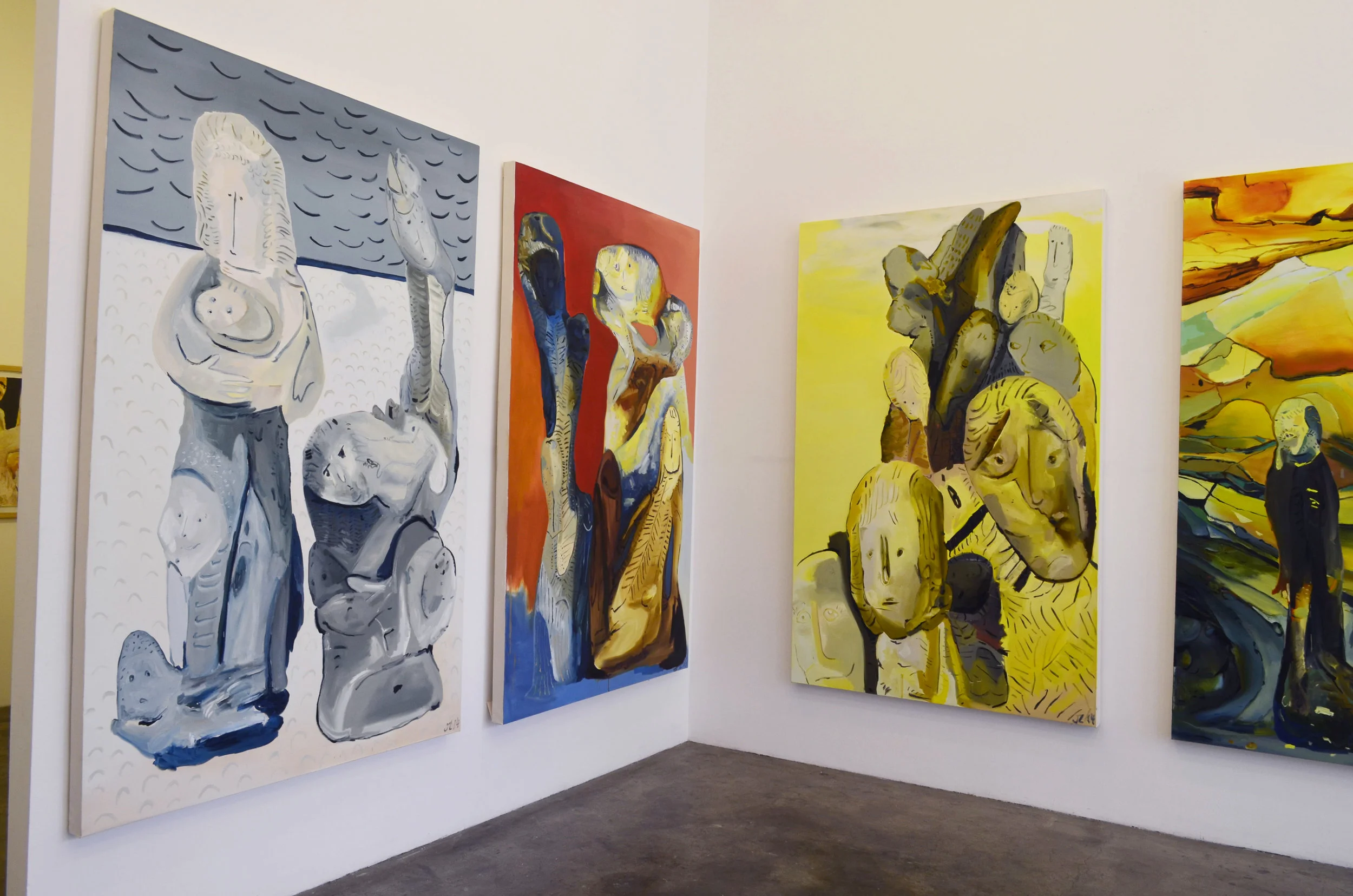 Installation view of Non Sequitur Streaming Narrative , Jancar Gallery, Los Angeles, CA, 2015.