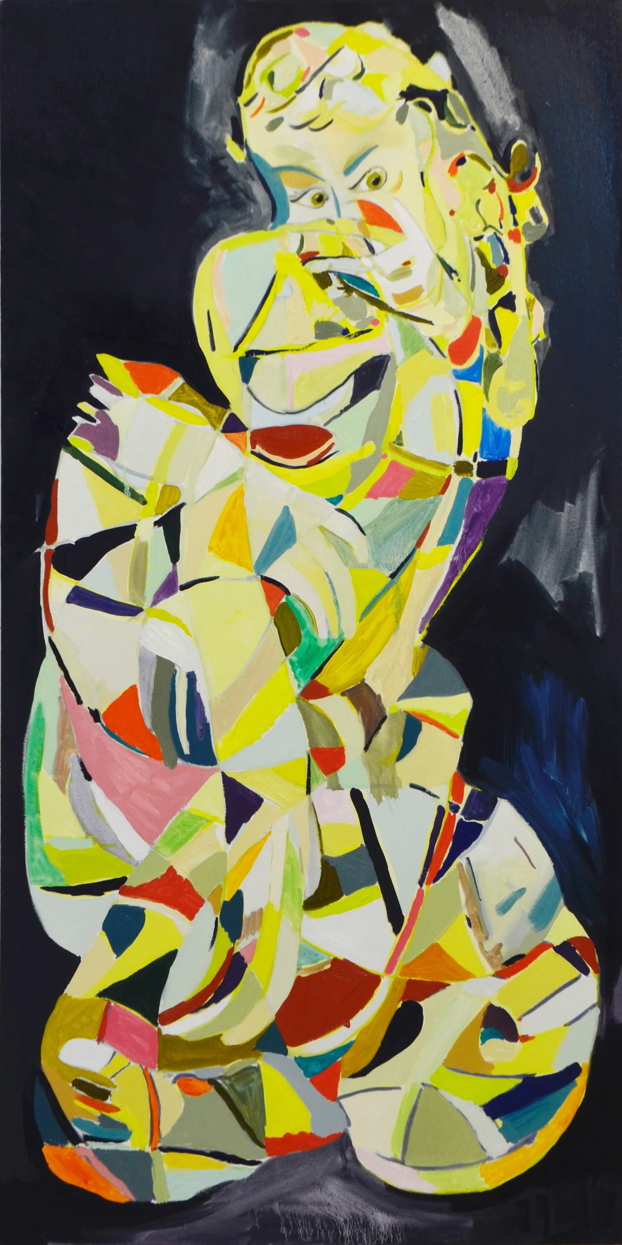 Untitled, oil on canvas, 24 x 48 inches, 2017.