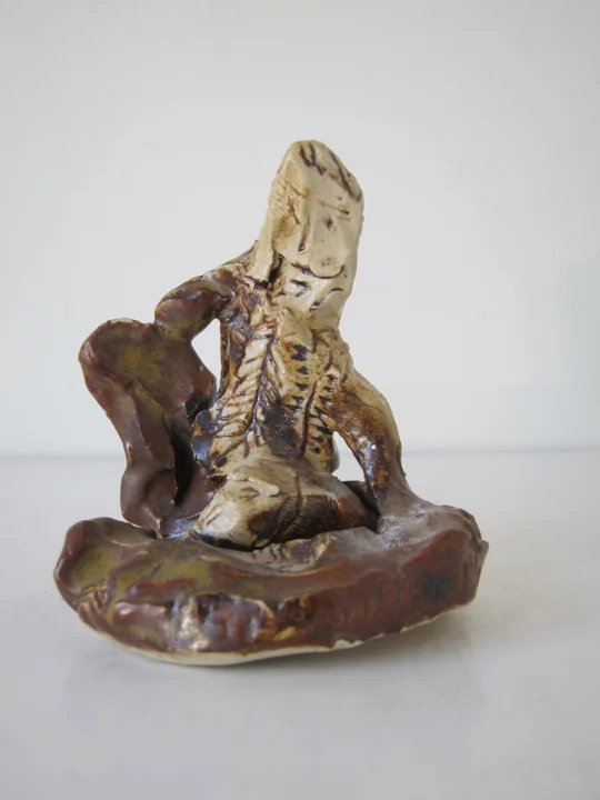 Stoneware and Glaze, 4 x 4 x 4 inches, 2014.