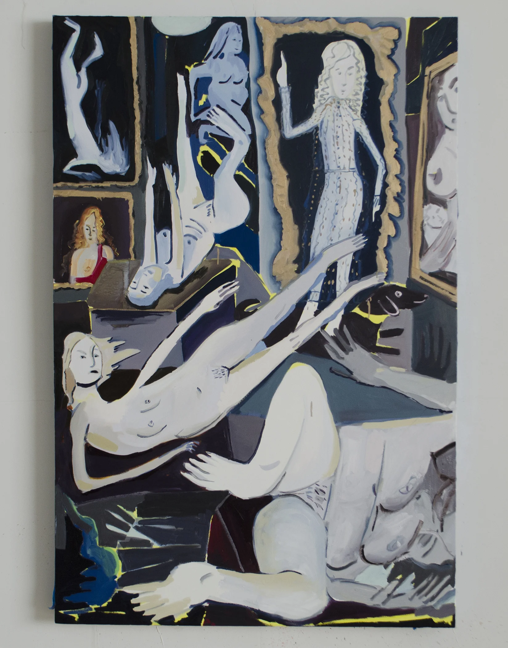 Norton Simon Museum, 47x71 inches, oil on canvas, 2017. (08.124.PTG). Produced in the summer in Los Angeles, CA. © Courtesy of Jasmine Little