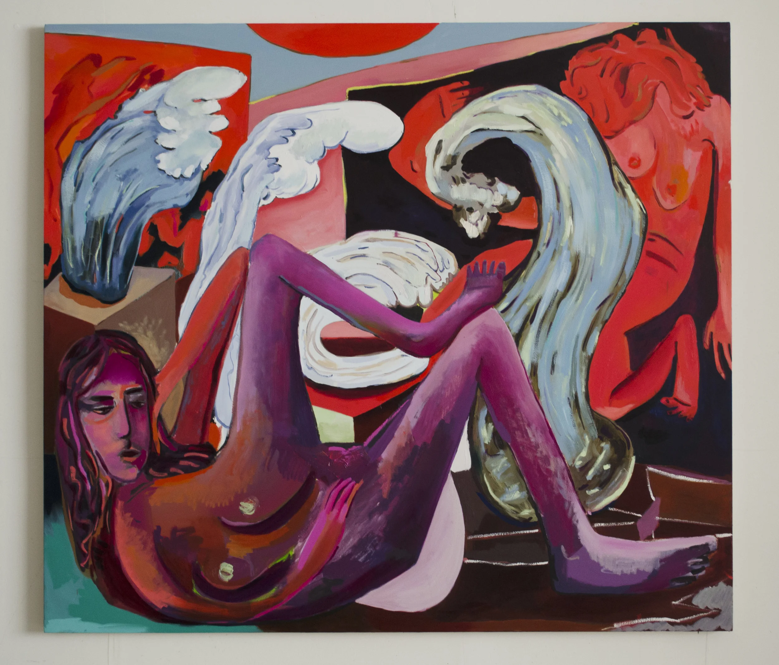 Ocean, 62x70 inches, oil on canvas, 2017. (08.125.PTG) Produced in the summer in Los Angeles, CA. © Courtesy of Jasmine Little
