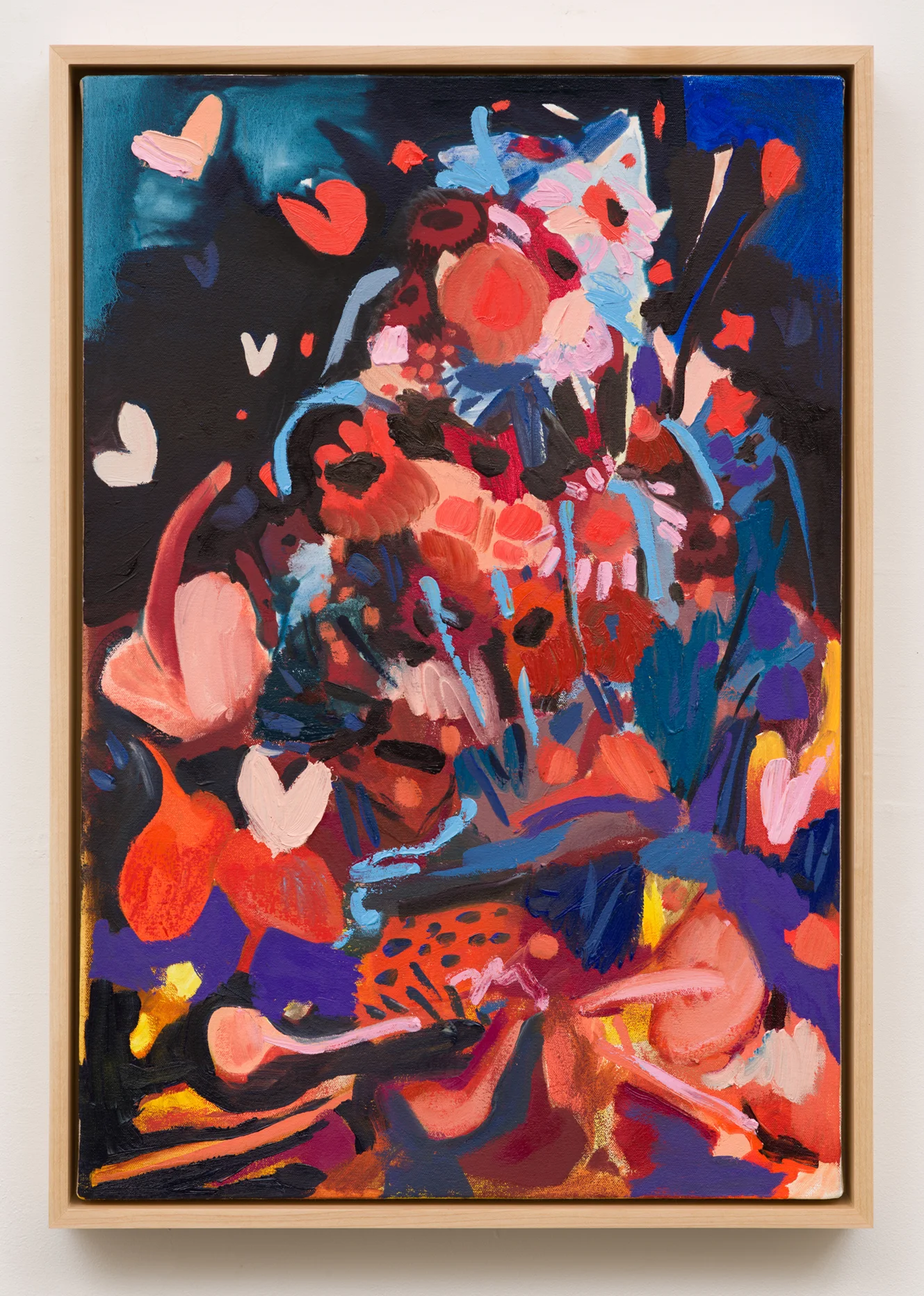 Flower Still Life 2, Oil on Canvas, 14”x25”.