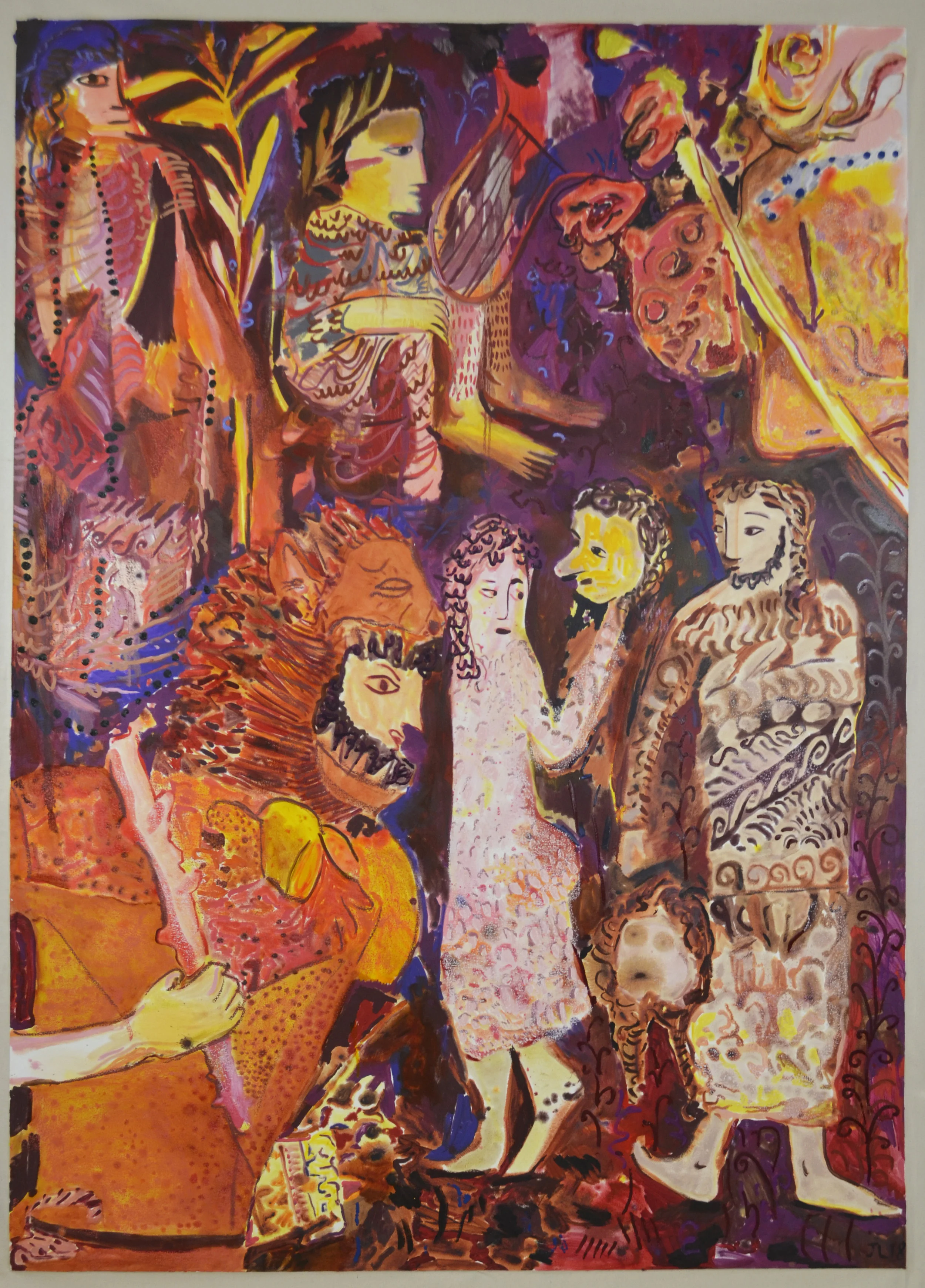 Greek Pot Painting 4, Oil on Canvas, 66”x92”.