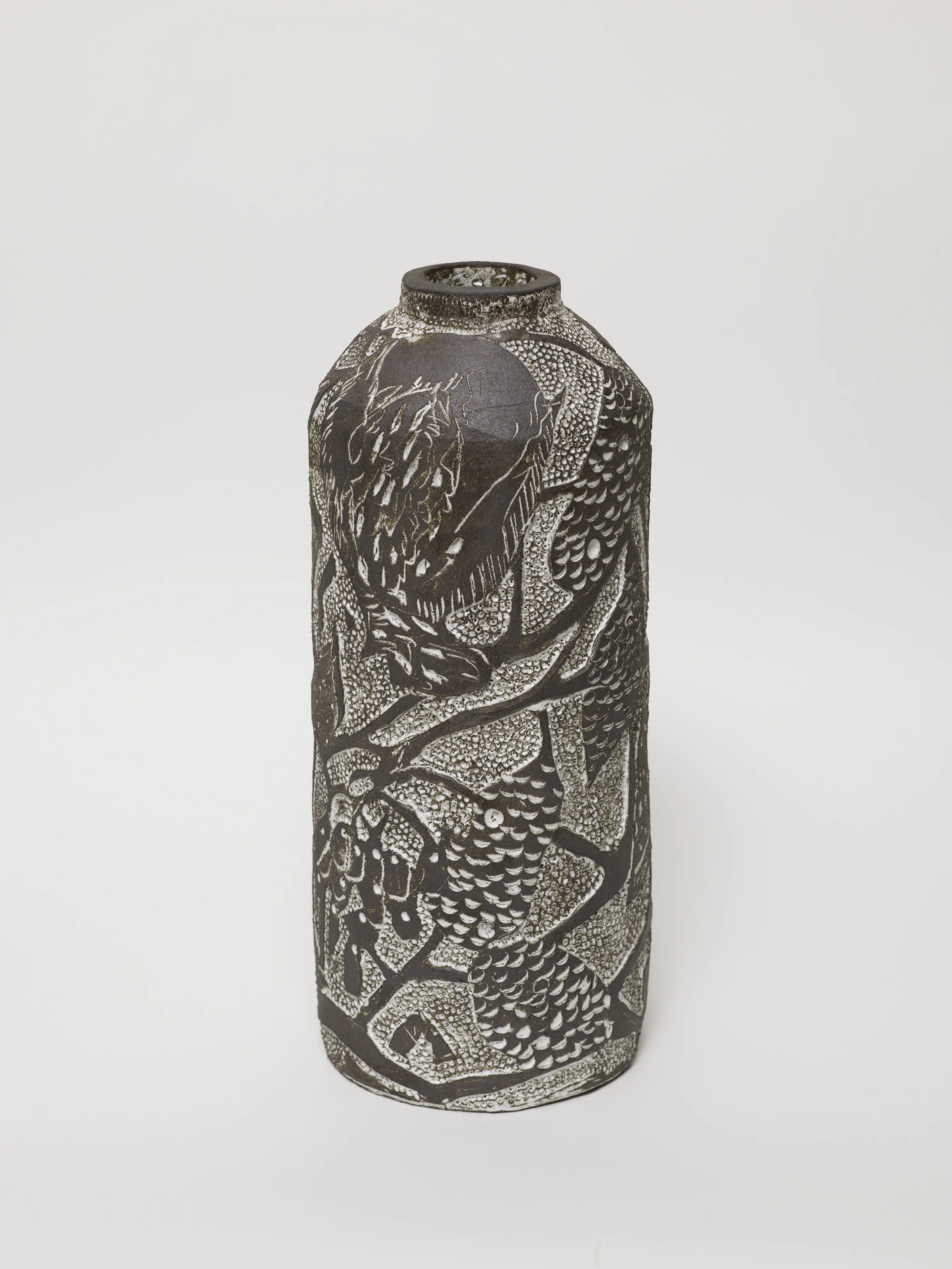 Stoneware and Glaze, 17”x6.5”.