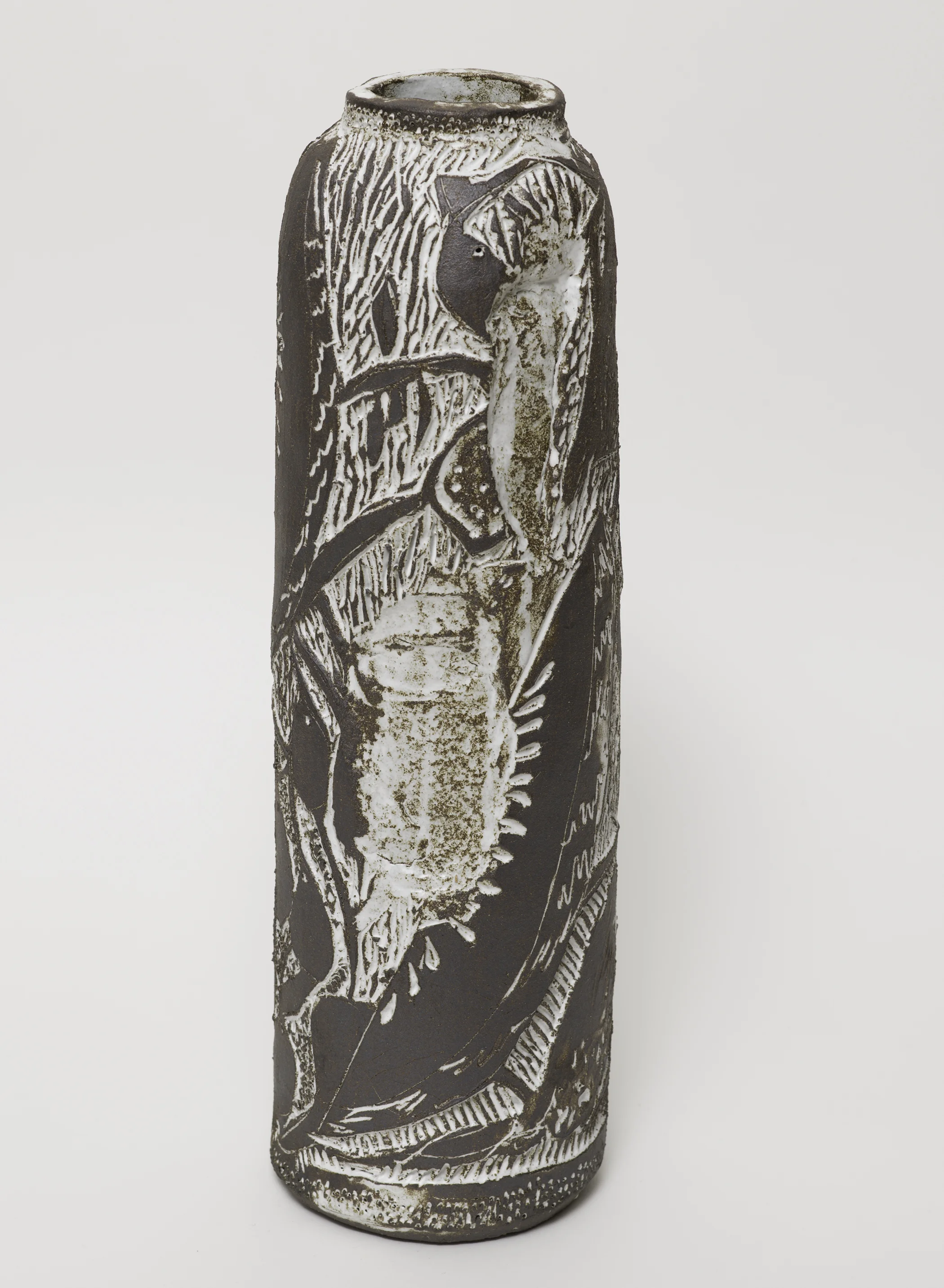 Stoneware and Glaze, 18”x5”.