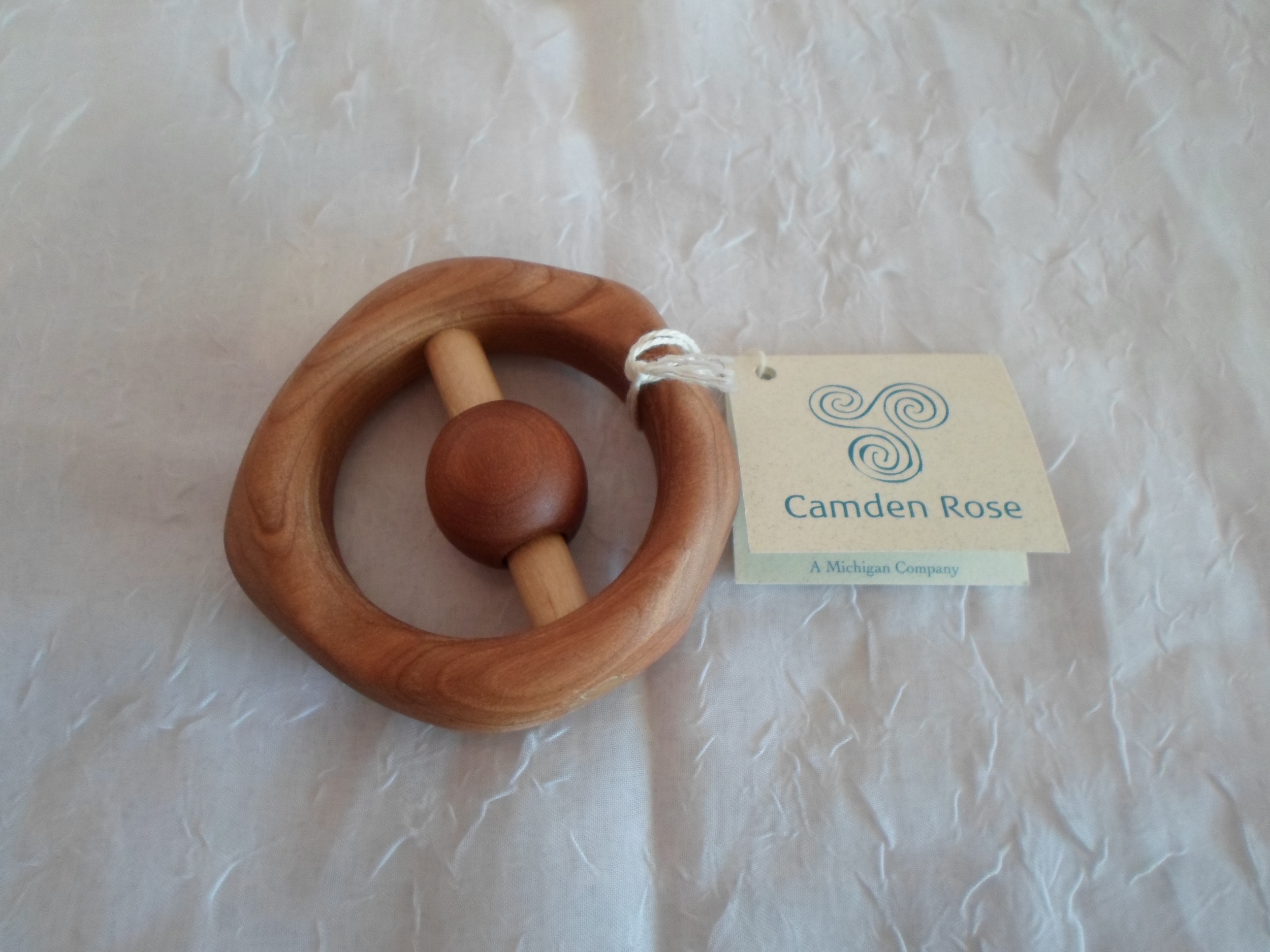 Camden Rose Cherry Wood Rattle and Teether $14.99 Wants 1 PURCHASED