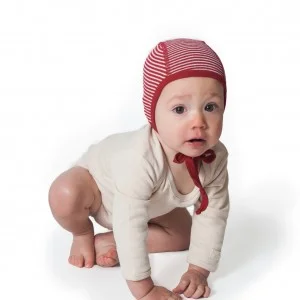 Hocosa Organic Merino Wool Pilot Cap in Red Stripe size 0-6m $19 Wants 1 PURCHASED