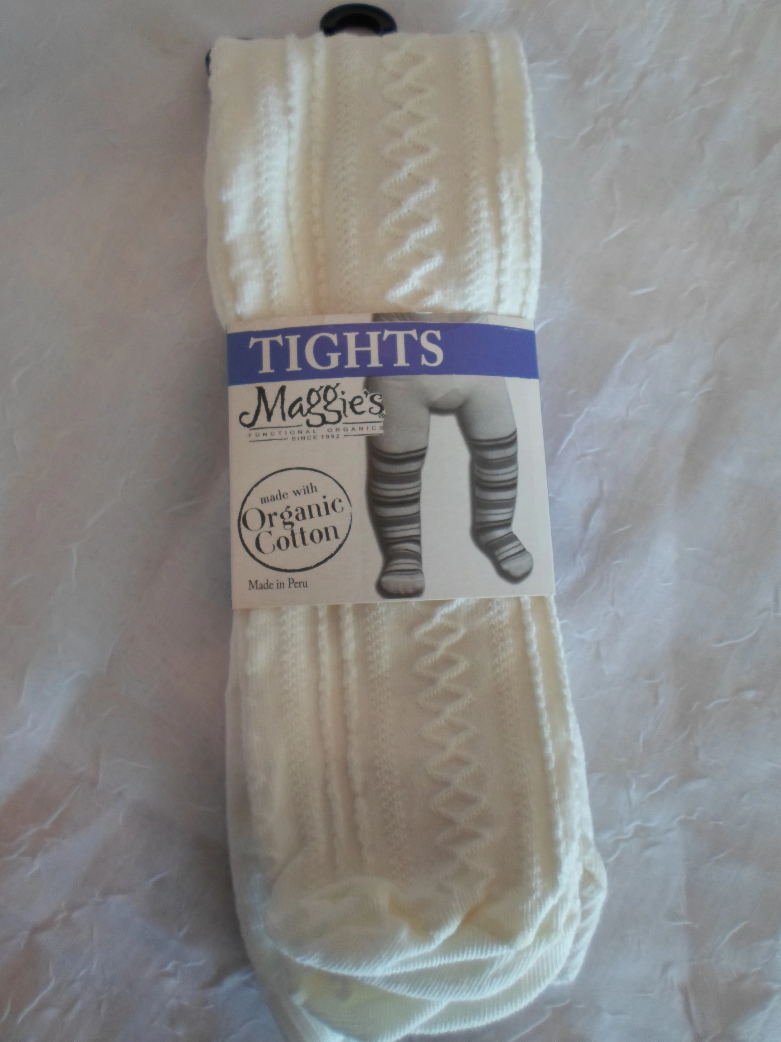 Maggie's Organics Infant Tights in Ivory $20.00 ea Wants 2 PURCHASED