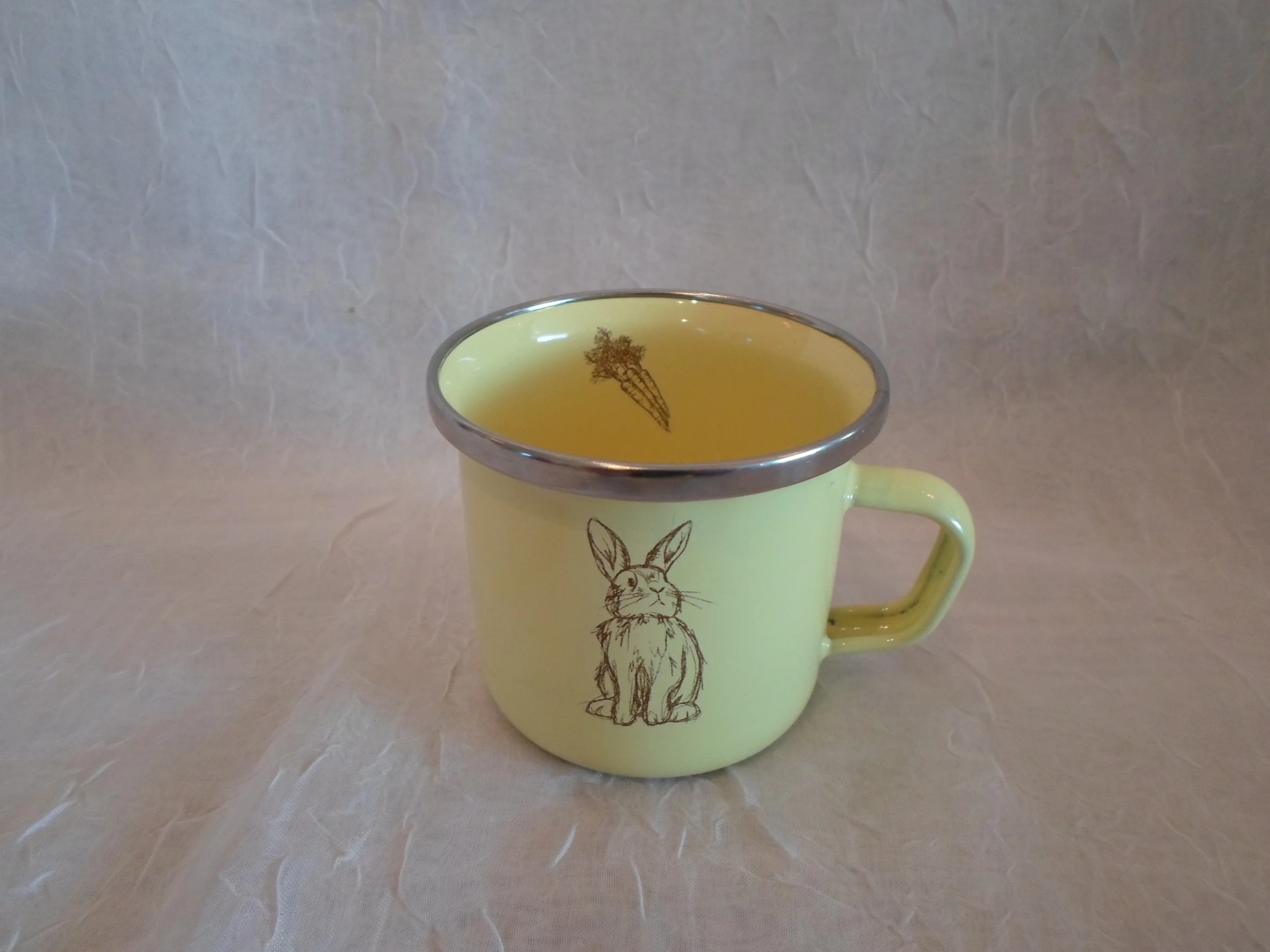 Enamelware Yellow Bunny Mug $9.95 Wants 1 PURCHASED