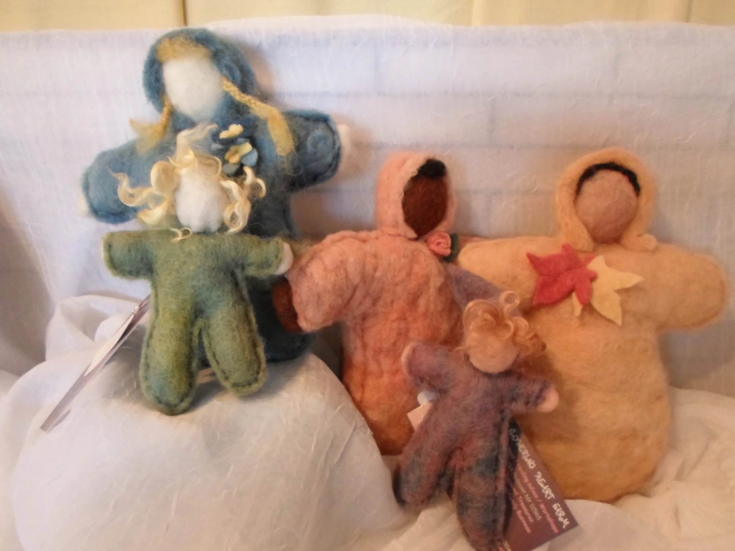 Flowering Heart Farm Wool Felted dolls - your choice - Locally Handmade $13+ Wants 1+