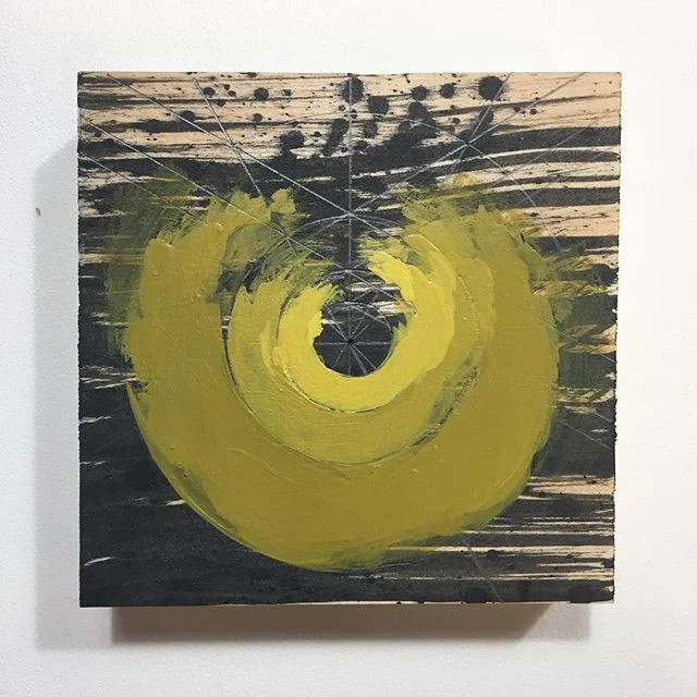 Scraps
#geometricabstraction #painting #circles #goldenpaints #yellows #ink #paintingsonwood #brokencircle
