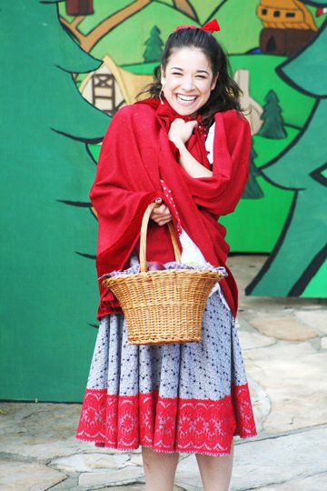 Playing Little Red Riding Hood in the world premier of The Red Cape at Lake Dillon Theatre Co.