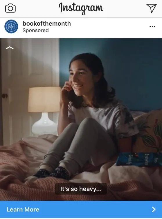 Featured in Book of the Month's Instagram ad!