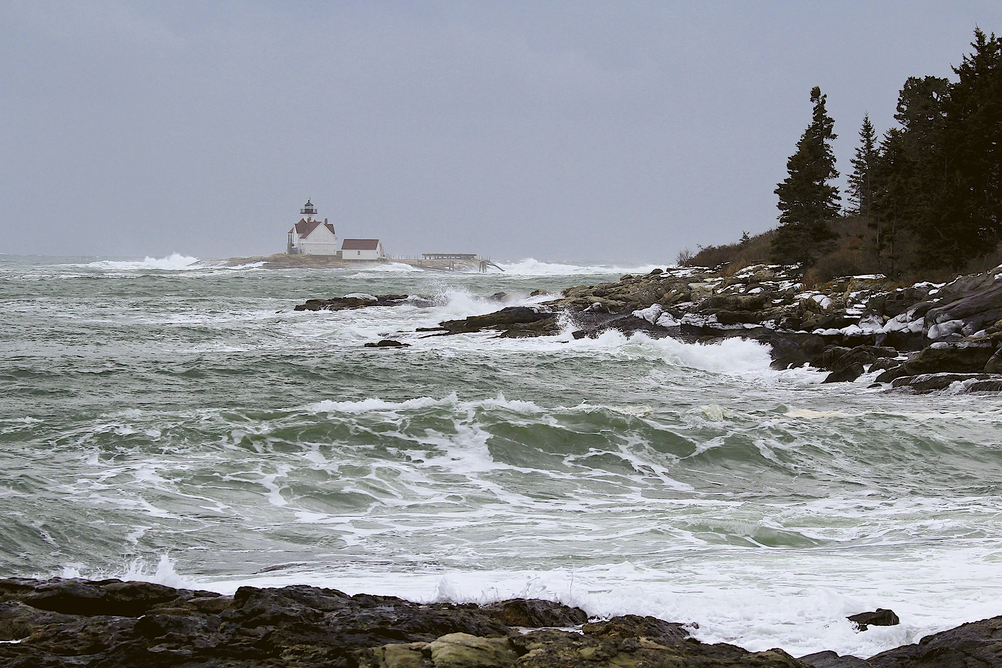 February: Cuckolds Light, Cape Newagen