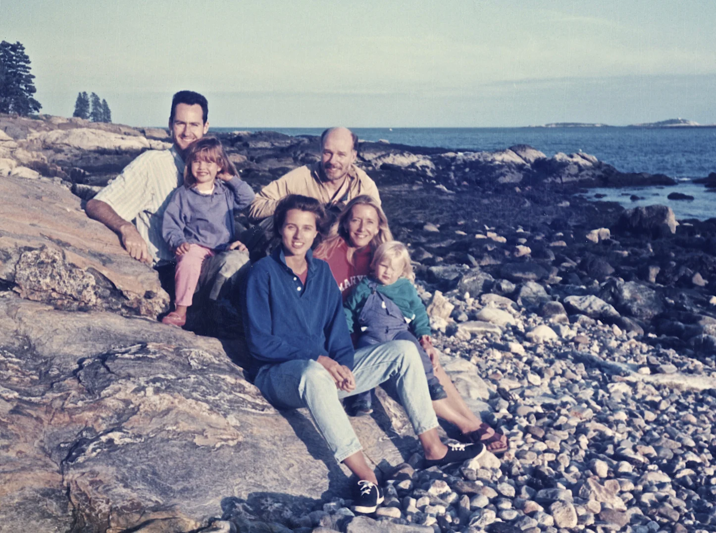 Our early family (1992) with Matt Kehoe and angel Weezie from UK at Ocean Point