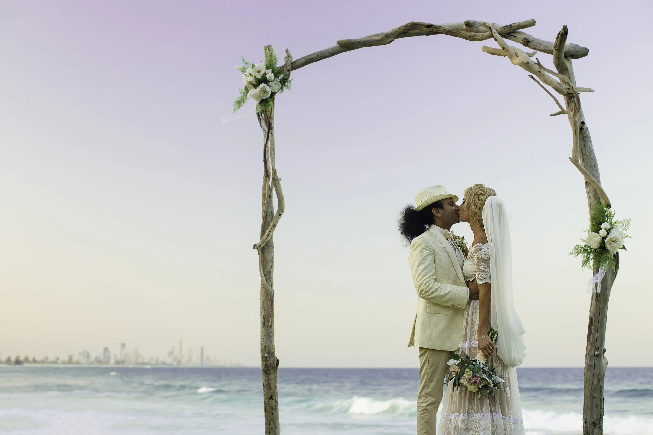 Burliegh Beach Wedding AND Melbourne Red Scooter Wedding